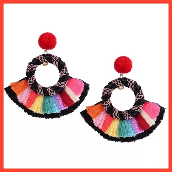 “CARNIVALE” JUST FOR FUN STUD MULTI‎ COLOR EARRINGS - Picture 1 of 2